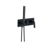 Façade douche/bain 2 sorties Chromé Noir Brossé - CRISTINA ONDYNA FL60275