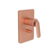 Façade mitigeur douche encastrée 2 sorties Or Rose Brossé - CRISTINA ONDYNA FL68934P