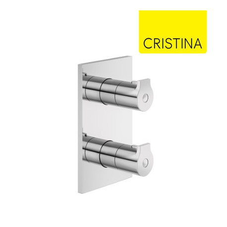 Façade douche 2 sorties Thermostatique Chromé OMEGA - CRISTINA ONDYNA OG75251