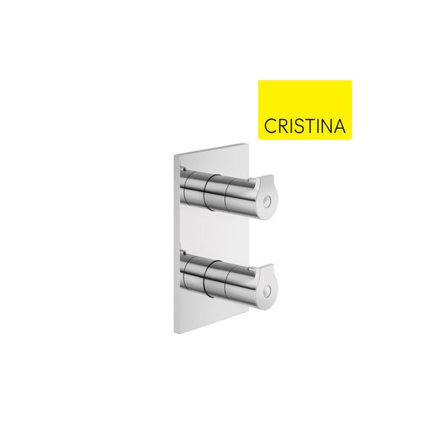Façade douche 2 sorties Thermostatique Chromé OMEGA - CRISTINA ONDYNA OG75251