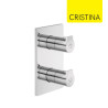 Façade douche 2 sorties Thermostatique Chromé OMEGA - CRISTINA ONDYNA OG75251