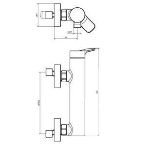 Mitigeur mural pour douche Chromé ELEVATION - CRISTINA ONDYNA EL40151