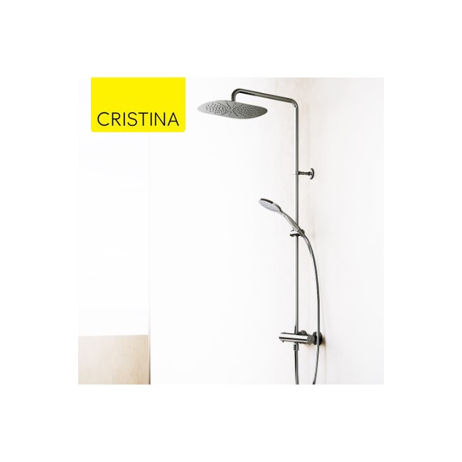 Colonne de douche Thermostatique Chromé FOIL - CRISTINA ONDYNA FL48651