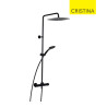 Colonne de douche Thermostatique Noir Mat FOIL - CRISTINA ONDYNA FL48613