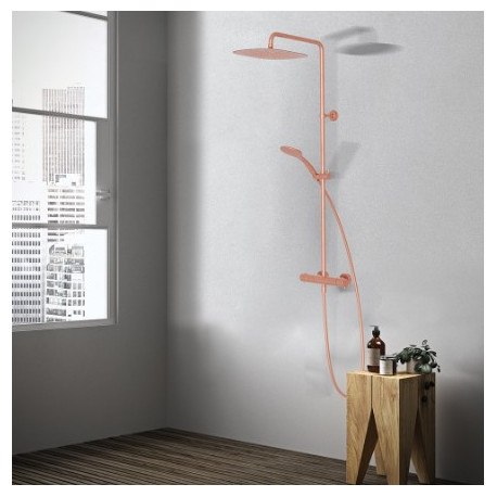 Colonne de douche Thermostatique Or Rose Brossé - CRISTINA ONDYNA FL48634P