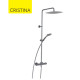 Colonne de douche Thermostatique Métal Brossé - CRISTINA ONDYNA FL48677
