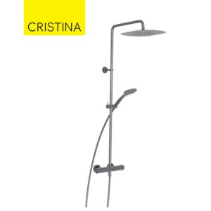 Colonne de douche Thermostatique Métal Brossé - CRISTINA ONDYNA FL48677