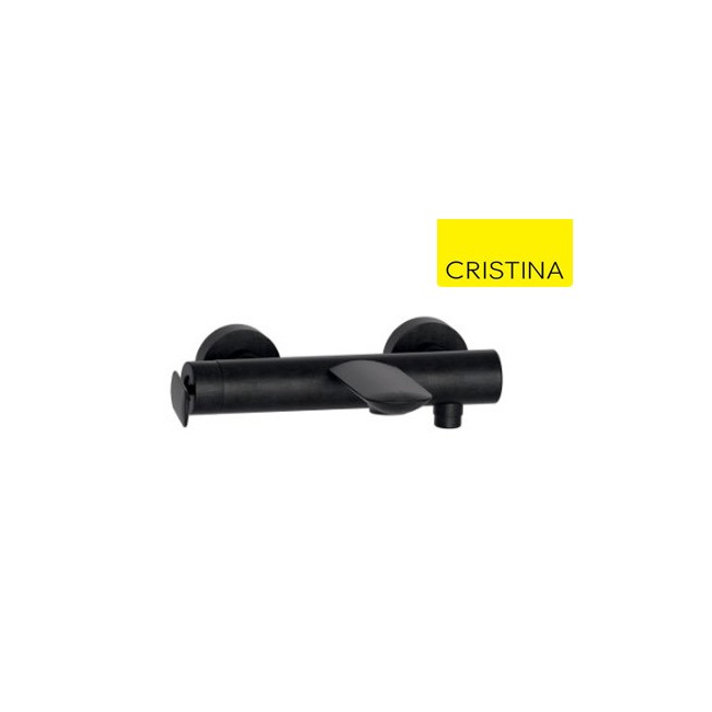 Mitigeur bain douche mural Chromé Noir Brossé FOIL - CRISTINA ONDYNA FL10775