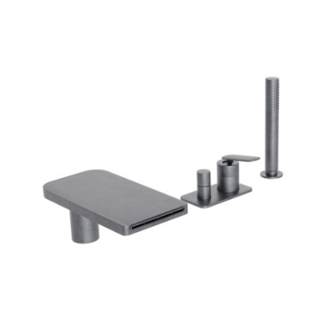 Mitigeur bain douche 4 trous sur gorge Métal Brossé FOIL - CRISTINA ONDYNA FL18177