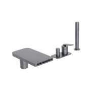 Mitigeur bain douche 4 trous sur gorge Métal Brossé FOIL - CRISTINA ONDYNA FL18177