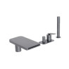 Mitigeur bain douche 4 trous sur gorge Métal Brossé FOIL - CRISTINA ONDYNA FL18177