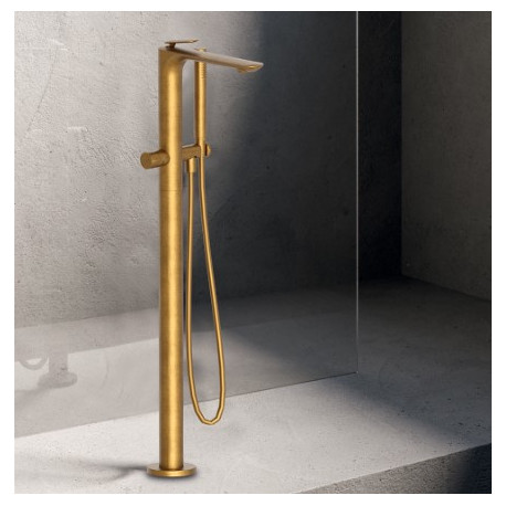 Mitigeur bain douche monocolonne Or Brossé FOIL - CRISTINA ONDYNA FL18996P