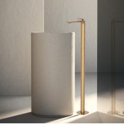 Mitigeur lavabo monocolonne avec vidage Up & Down Or Brossé FOIL - CRISTINA ONDYNA FL29096P