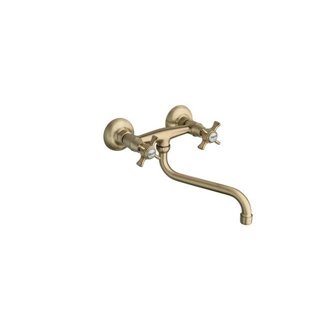 Mélangeur mural pour évier de cuisine rétro CHAMBORD VIEUX BRONZE- CRISTINA ONDYNA  CH12492