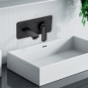 Façade mitigeur lavabo encastré avec bec de 185 mm Chromé Noir Brossé - CRISTINA ONDYNA FL25675