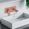 Façade mitigeur lavabo encastré avec bec de 185 mm Or Rose Brossé - CRISTINA ONDYNA FL25634P