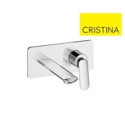 Façade mitigeur lavabo encastré avec bec de 185 mm Chromé - CRISTINA ONDYNA FL25651