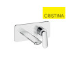 Façade mitigeur lavabo encastré avec bec de 185 mm Chromé - CRISTINA ONDYNA FL25651