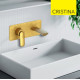 Façade mitigeur lavabo encastré avec bec de 185 mm Or Brossé - CRISTINA ONDYNA FL25696P