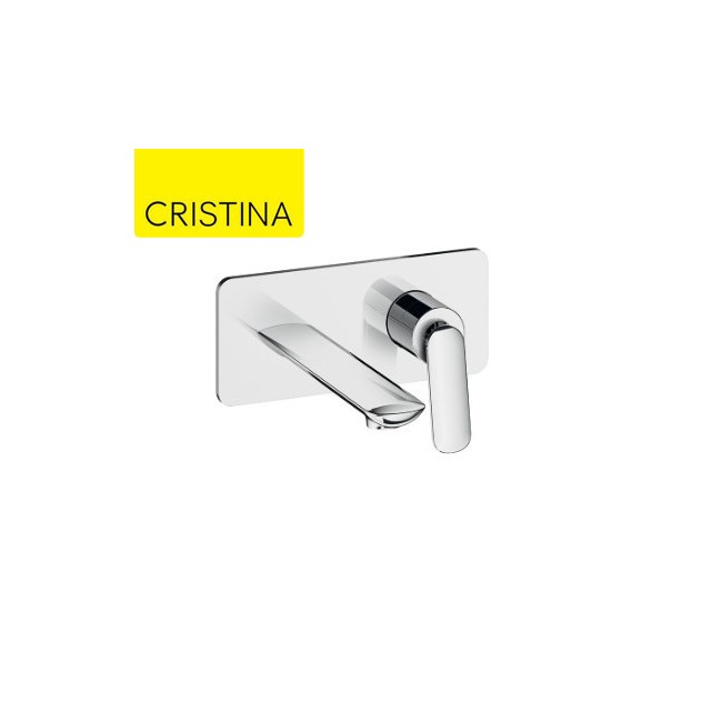 Façade mitigeur lavabo encastré avec bec de 225 mm Chromé - CRISTINA ONDYNA FL25851