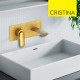 Façade mitigeur lavabo encastré avec bec de 225 mm Or Brossé - CRISTINA ONDYNA FL25896P