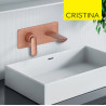 Façade mitigeur lavabo encastré avec bec de 225 mm Or Rose Brossé - CRISTINA ONDYNA FL25834P