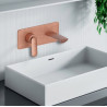 Façade mitigeur lavabo encastré avec bec de 225 mm Or Rose Brossé - CRISTINA ONDYNA FL25834P