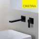 Mitigeur lavabo mural Noir Mat OMEGA - CRISTINA ONDYNA OG23713