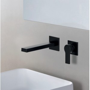 Mitigeur lavabo mural Noir Mat OMEGA - CRISTINA ONDYNA OG23713