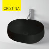 Vasque à poser céramique Noir Mat NOLITA - CRISTINA ONDYNA NOLI4613