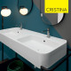 Vasque double céramique Blanc COSA - CRISTINA ONDYNA COSA120