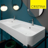 Vasque double céramique Blanc COSA - CRISTINA ONDYNA COSA120