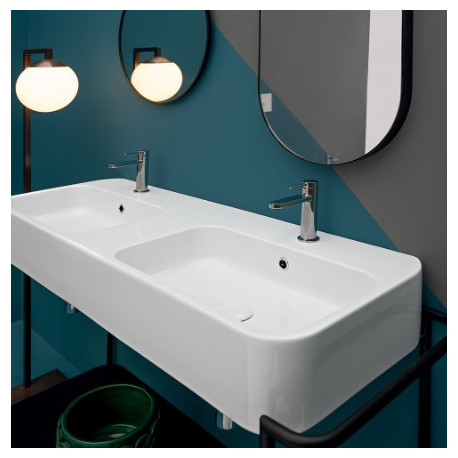 Vasque double céramique Blanc COSA - CRISTINA ONDYNA COSA120
