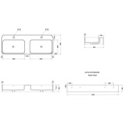 Vasque double céramique Blanc COSA - CRISTINA ONDYNA COSA120