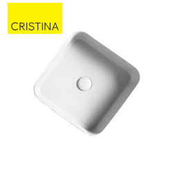 Vasque à poser carrée céramique Blanc CIOTOLA - CRISTINA ONDYNA CI40701