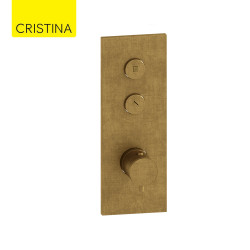 Façade Thermo Twist thermostatique 2 sorties Vieux Bronze - CRISTINA ONDYNA XT61292