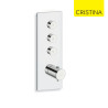 Façade Thermo Twist thermostatique 3 sorties Chromé - CRISTINA ONDYNA XT61351