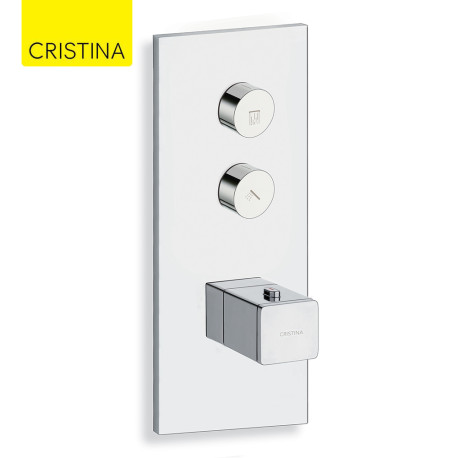 Façade Thermo Twist thermostatique 2 sorties Chromé Quadri - CRISTINA ONDYNA XQ61251