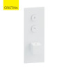 Façade Thermo Twist thermostatique 2 sorties Blanc Mat Quadri - CRISTINA ONDYNA XQ61224