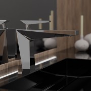 Mitigeur Lavabo Chromé Fractal Avec Vidage Up&Down  - CRISTINA ONDYNA FT22051