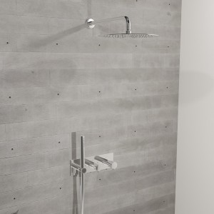 Facade Douche Bain Douche Thermostatique 2 Sorties Chrome - CRISTINA ONDYNA TV70251 