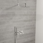 Facade Douche Bain Douche Thermostatique 2 Sorties Chromé Triverde - CRISTINA ONDYNA TV70251 