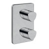 Facade Externe Profilo Laiton Thermostatique 2 Sorties Metal Brosse - CRISTINA ONDYNA XF75277