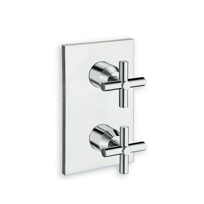 Facade Douche Encastrée Executive Thermo 2 Sorties Chromé - CRISTINA ONDYNA XV85251