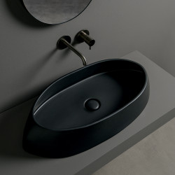 Lavabo céramique à poser Black Mat 83X38 VIS - CRISTINA ONDYNA VIS82113
