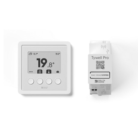 Thermostat programmable filaire pour chaudière ou PAC non réversible piles  TYBOX 117 DELTA DORE 6053005