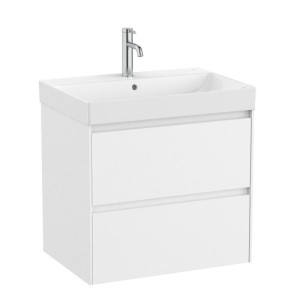 Meuble compact 2 tiroirs et lavabo Blanc Mat Unik Ona - Roca A851684509