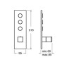 Façade Thermo Twist thermostatique 3 sorties Or Rose Quadri - CRISTINA ONDYNA XQ61346P