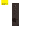 Façade Thermo Twist thermostatique 3 sorties Chromé Noir Quadri - CRISTINA ONDYNA XQ61372