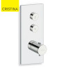 Façade Thermo Twist thermostatique 2 sorties Chromé - CRISTINA ONDYNA XT61251